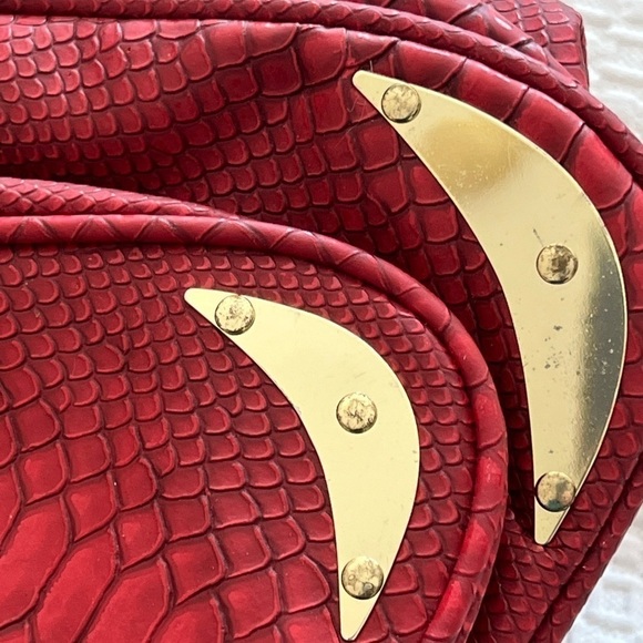 Iman Red And Gold Bag - Picture 3 of 16